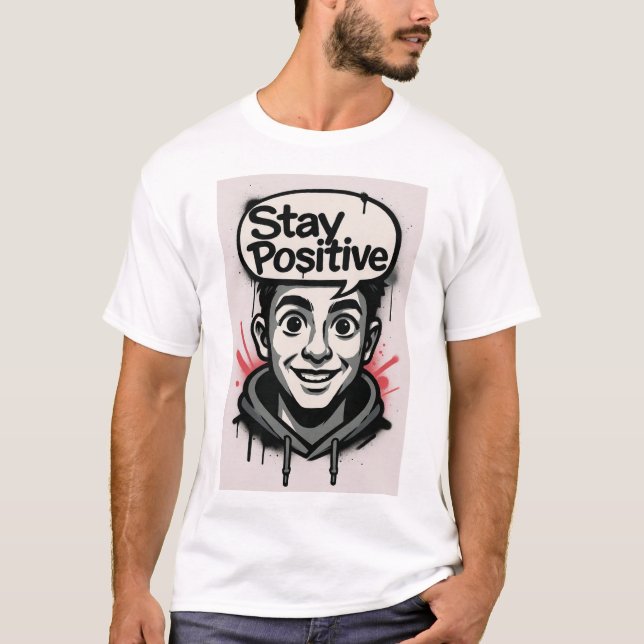 T-shirt Restez Positif  (Devant)