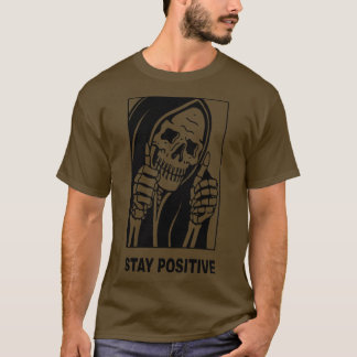 T-shirt Restez positif Sensibilisation à la santé mentale