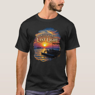 T-shirt Restez pour la Dernière Lumière Dorée du Coucher d