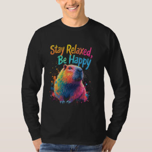 T-shirt Restez Relaxé, Soyez Heureux motif de relaxation
