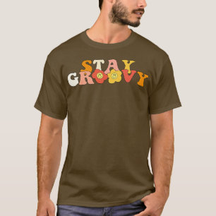 T-shirt Restez Rétro Smile Floral Visage Santé mentale Fem