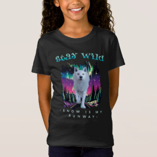 T-Shirt Restez Sauvage Loup Arctique
