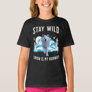 T-shirt Restez sauvage Loup de l'Arctique