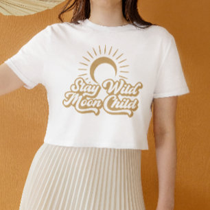 T-shirt Restez sauvage Lune Enfant Boho