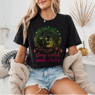 T-shirt Restez sauvage Lune Enfant Démangé Céleste cuisine