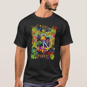 T-shirt Restez Super Vintage les années 70 Champignons Hip