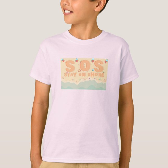 T-shirt Restez Sur La Côte (Devant)