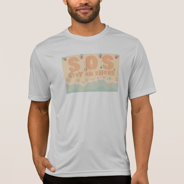 T-shirt Restez Sur La Côte (Devant)