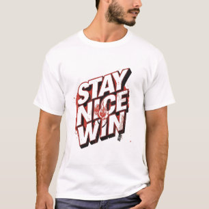 T-shirt Restez Sympa Gagnez Typographie Urbaine Design