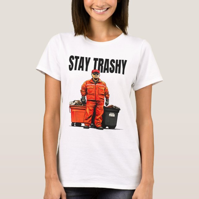 T-shirt Restez Trashy Trump Garge Voters Mega 2024 (Devant)