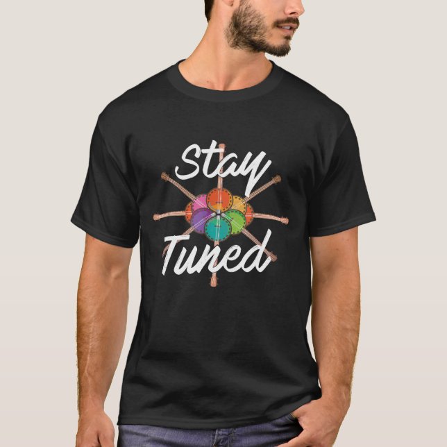 T-shirt Restez Tuned Retro Banjo Graphic Banjo (Devant)