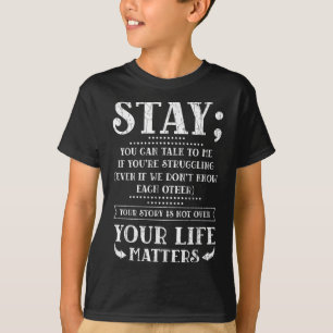 T-shirt Restez votre vie S Suicide Prévention