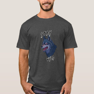 T-shirt Restez Wild Bold Wolf Spirit