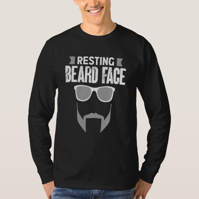 T-shirt Resting Beard Face For Bearded Men Quote Designs   (Devant)