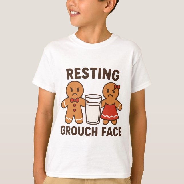 T-shirt Resting Grouch Face – Gingerbread Dunk Duo (Devant)