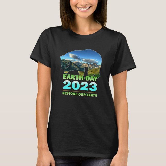 T-shirt Restore Our Earth for Earth Day 2023 Celebration (Devant)
