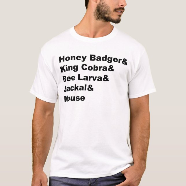 T-shirt Résumé de blaireau de miel (Devant)