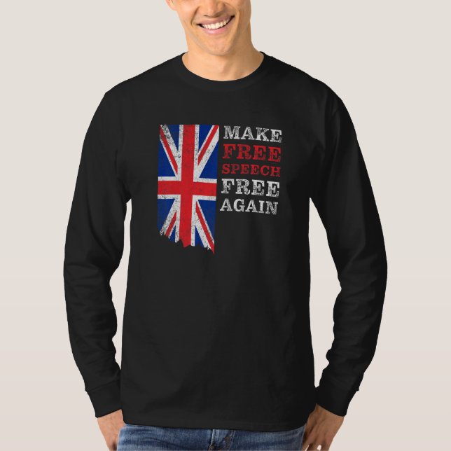 T-shirt Rétablir la liberté d'expression au Royaume-Uni Dr (Devant)