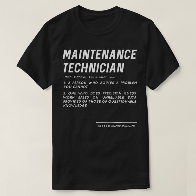 T-shirt Rétablissement de définition de technicien de main (Design devant)
