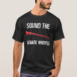 T-shirt Retentissez la pièce en t de sifflement de grenade