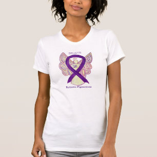 T-shirt Rétinite Pigmentosa Purple Awareness Ribbon Shirt