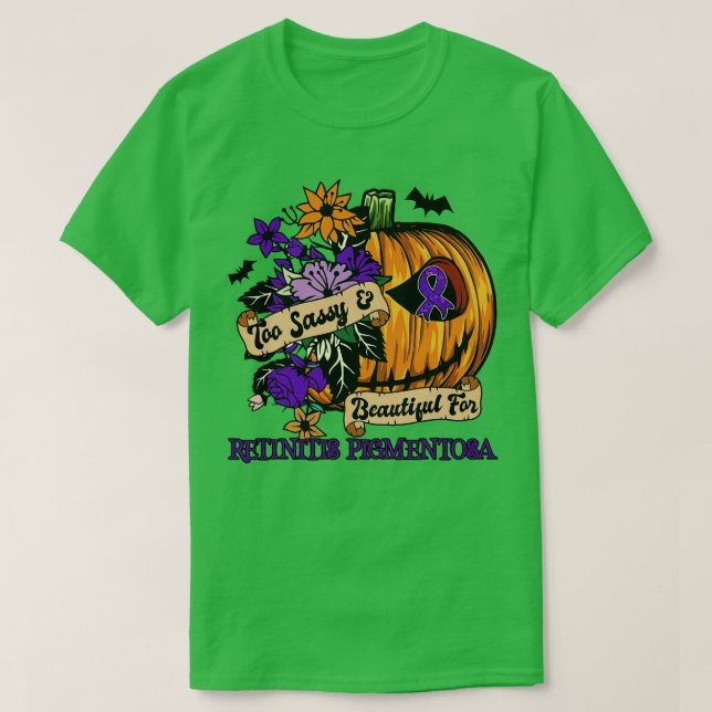 T-shirt Rétinite Pigmentosa Sensibilisation rétro hallowee (Design devant)