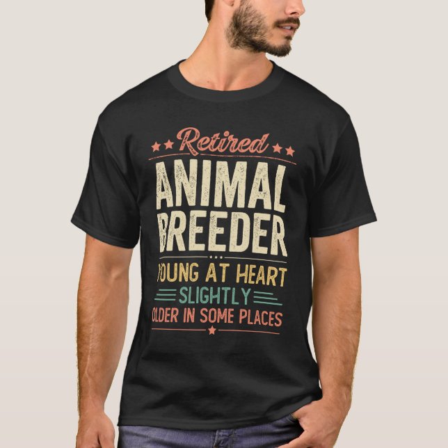 T-shirt Retired Animal Breeder (Devant)