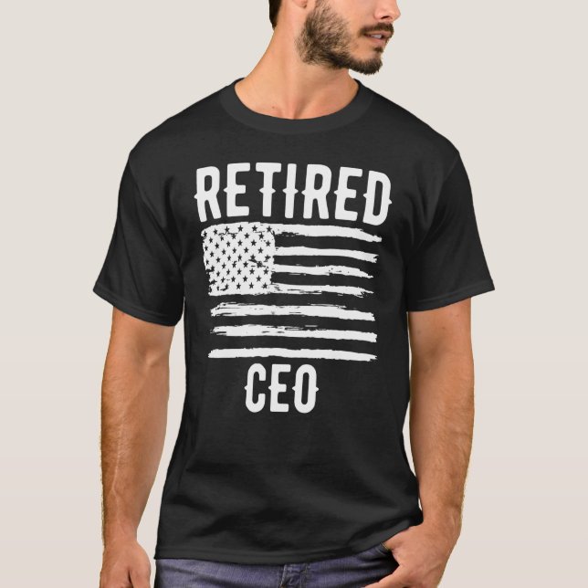 T-shirt Retired CEO Profession American Flag (Devant)