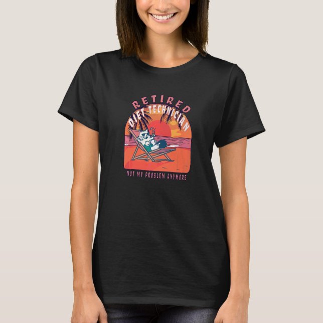 T-shirt Retired Diet Technician  Vintage Retirement (Devant)