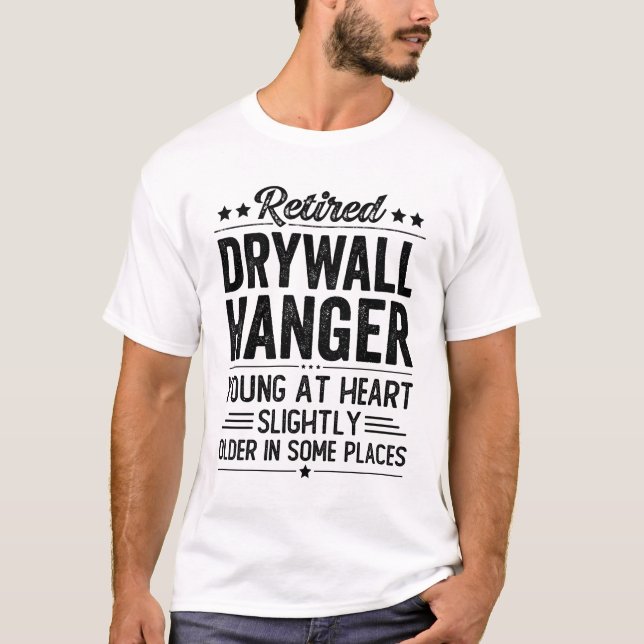 T-shirt Retired Drywall Hanger (Devant)