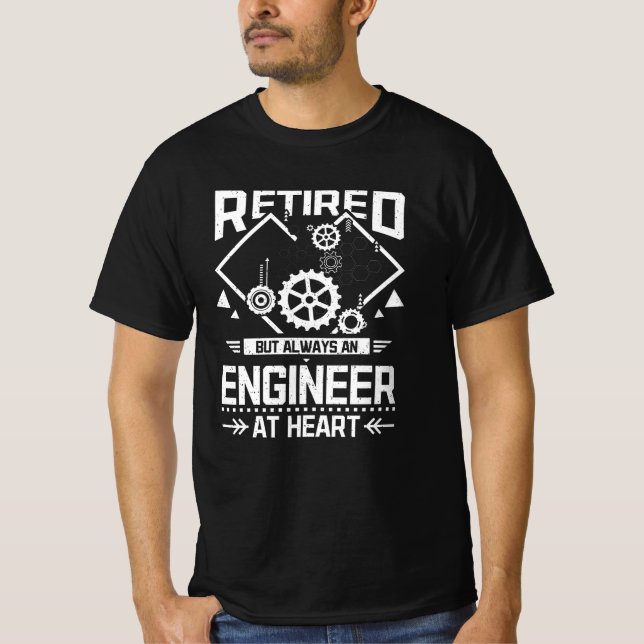 T-shirt Retired Engineer (Devant)