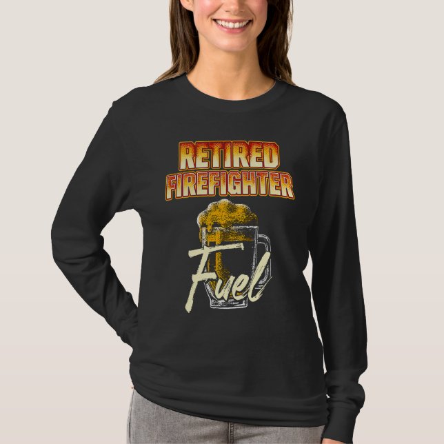 T-shirt Retired Firefighter Beer Fireman Retirement (Devant)