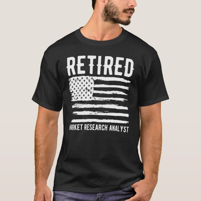 T-shirt Retired Marketing Manager Profession American Flag (Devant)