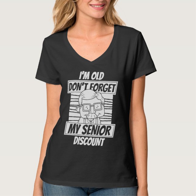 T-shirt Retired  Retirement Don't Forget My Senior Discoun (Devant)