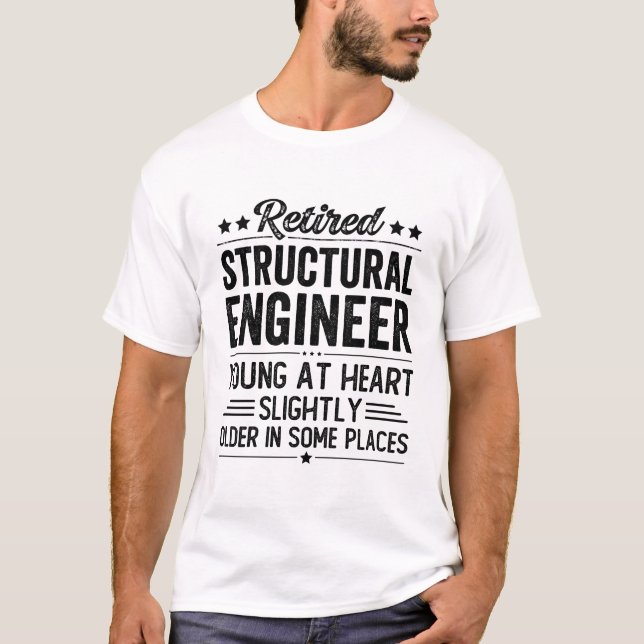 T-shirt Retired Structural Engineer (Devant)