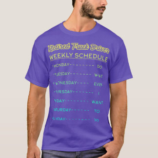 T-shirt Retired Truck Driver Trucker Retirement2418