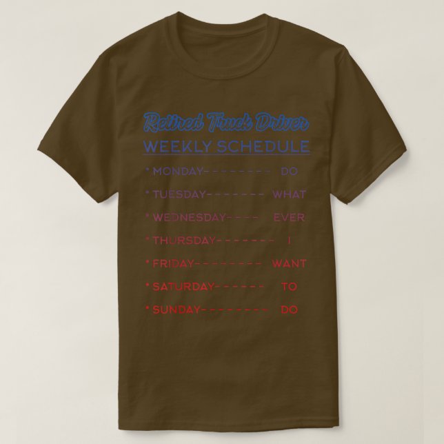 T-shirt Retired Truck Driver Trucker Retirement2467 (Design devant)