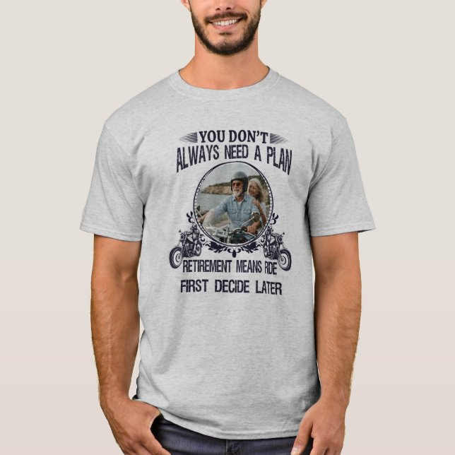 T-shirt Retirement Biker Dad Custom Picture (Devant)