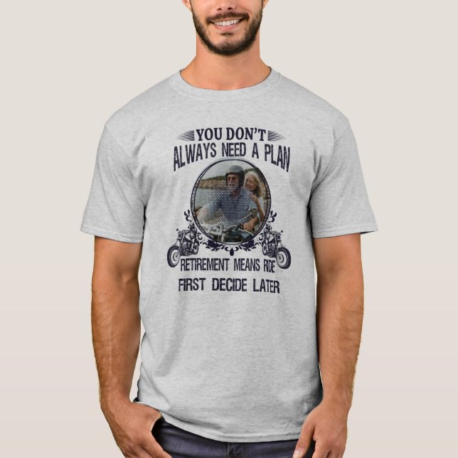 T-shirt Retirement Biker Dad Custom Picture (Devant)