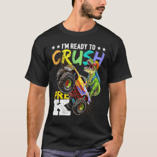 T-shirt Retirer Le Camion Monster De Dinosaure Pré-K À L'É