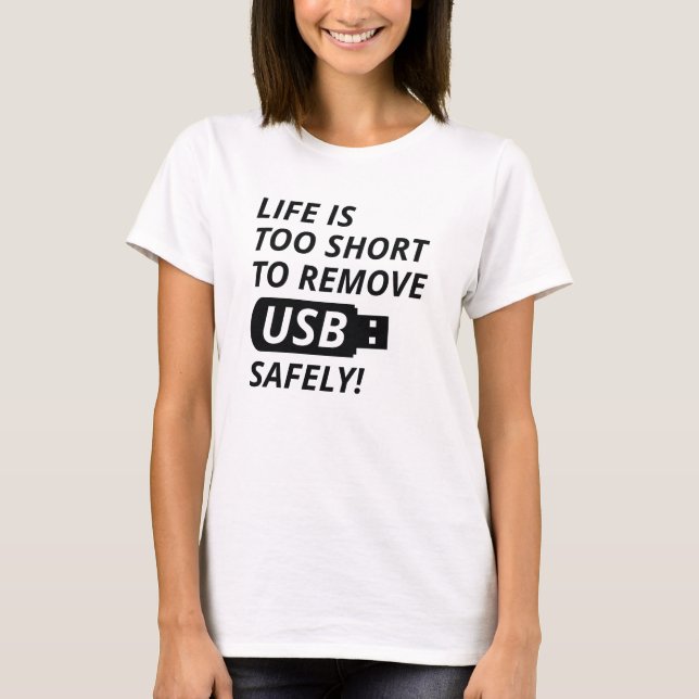 T-shirt Retirer l'USB en toute sécurité (Devant)