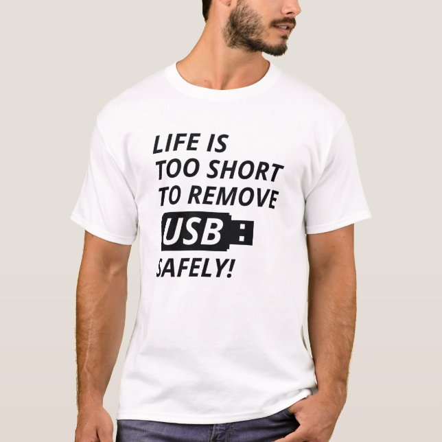 T-shirt Retirer l'USB en toute sécurité (Devant)