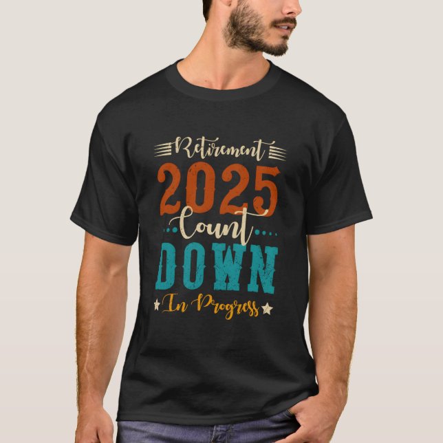 T-shirt Retiret 2025 Compte En Cours Retrait (Devant)