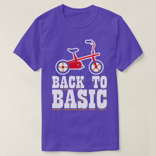 T-shirt Retour à Basic tricycle cadeau anniversaire (Design devant)