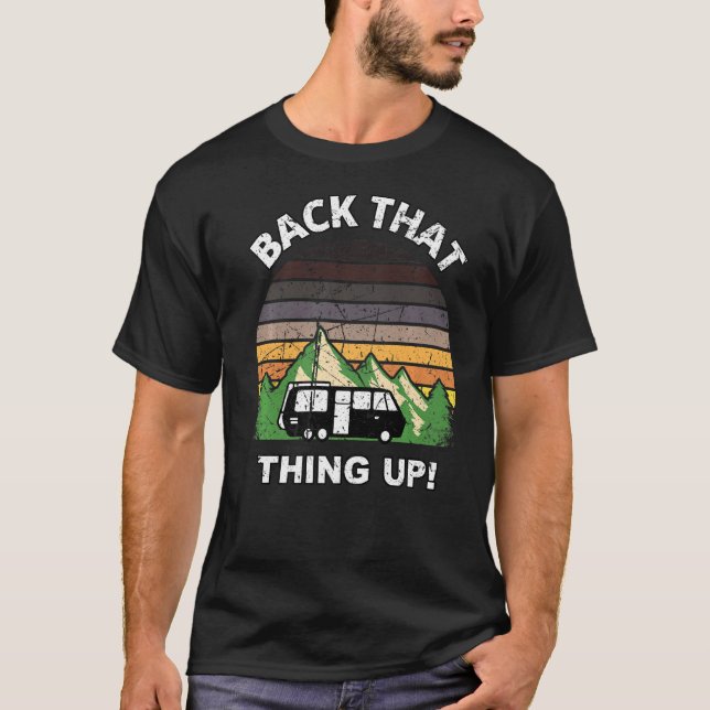 T-shirt Retour à ça Camper RV mème Camping Van Tra (Devant)