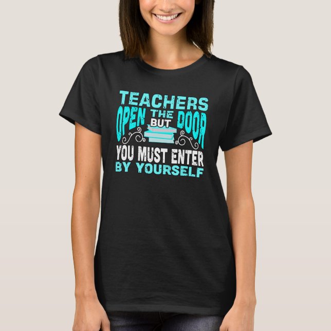 T-shirt Retour À Citations D'Enseignant À L'École (Devant)