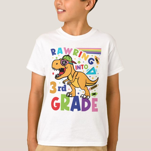 T-shirt Retour à la 3e année pour les enfants à l'école (Devant)
