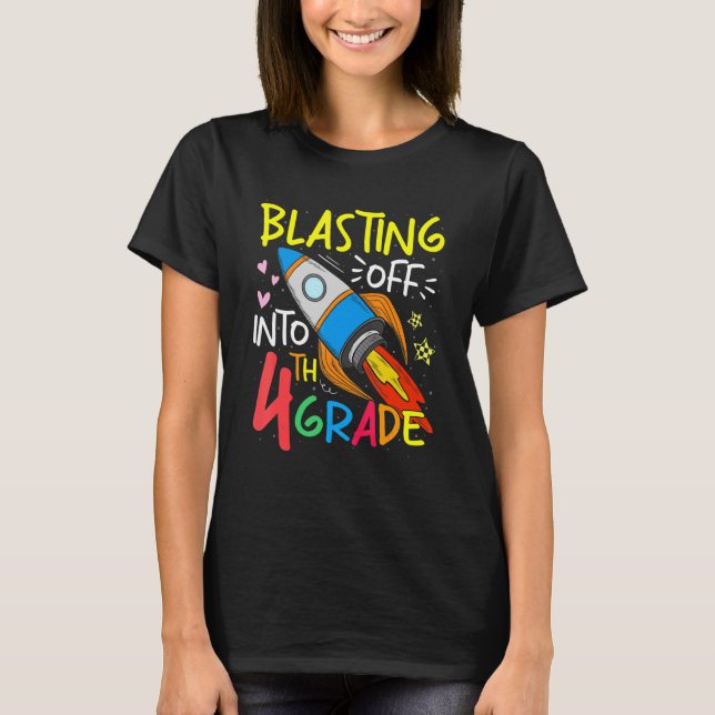 T-shirt Retour à la 4e année de l'élève enseignant (Devant)