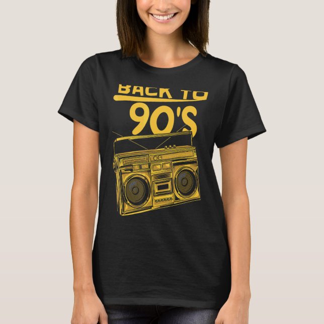 T-shirt Retour À La Cassette De Musique Des Années 90 Vibe (Devant)