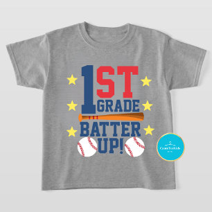 T-shirt Retour à la chemise scolaire Batterie de 1ère qu